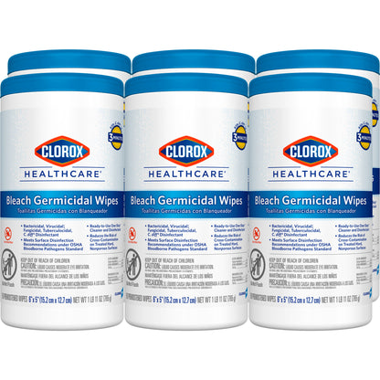 Clorox Healthcare Bleach Germicidal Wipes 150 Count