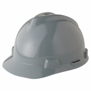Gray V-Gard Cap-Style Hard Hat with Fas-Trac III Suspension