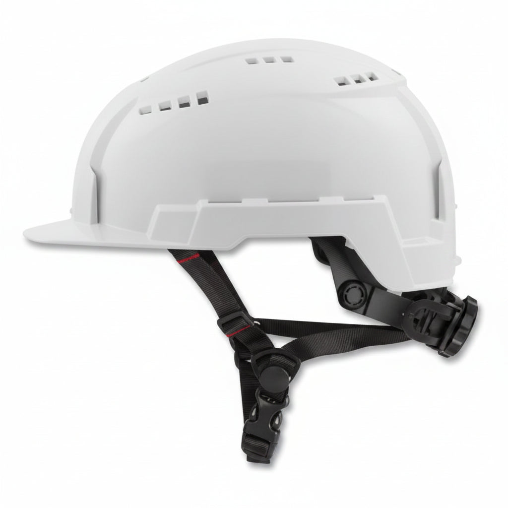 White Vented Class C BOLT Front Brim Safety Helmet