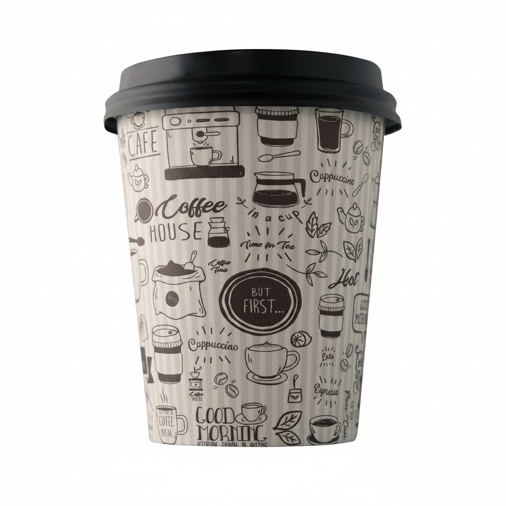 Paper Hot Cup 12 oz Good Day Print