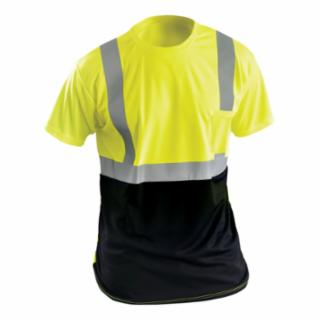 Wicking Short Sleeve T-Shirt - Black Bottom/Yellow, X-Large