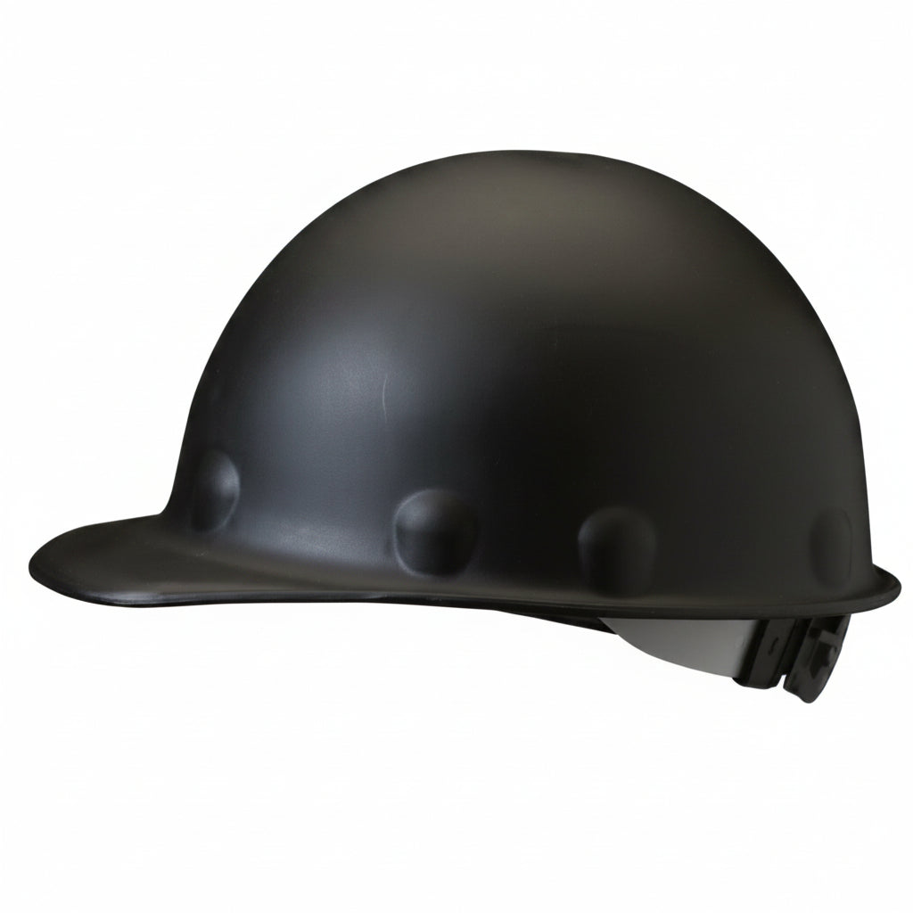 Black Roughneck P2 Hard Cap with 8-point Ratchet