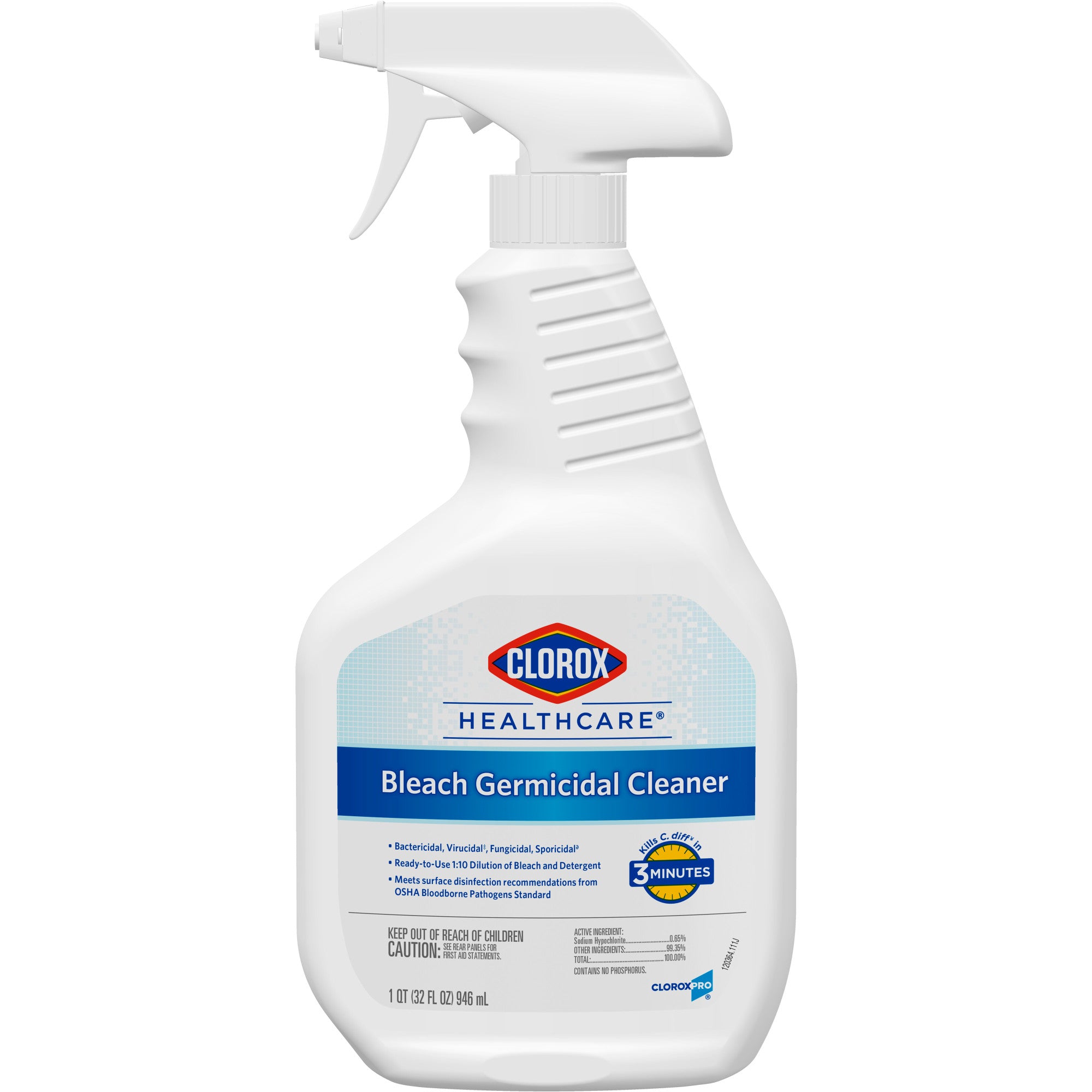 Clorox Healthcare Bleach Germicidal Cleaner Spray 32 oz
