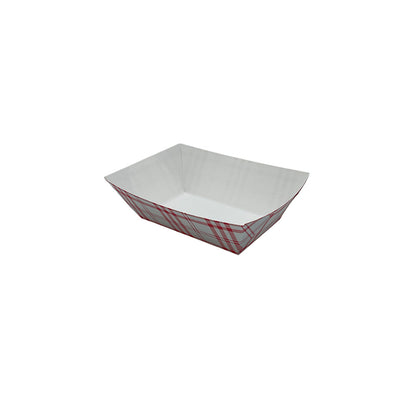 Nova Red Plaid Food Tray 1 lb