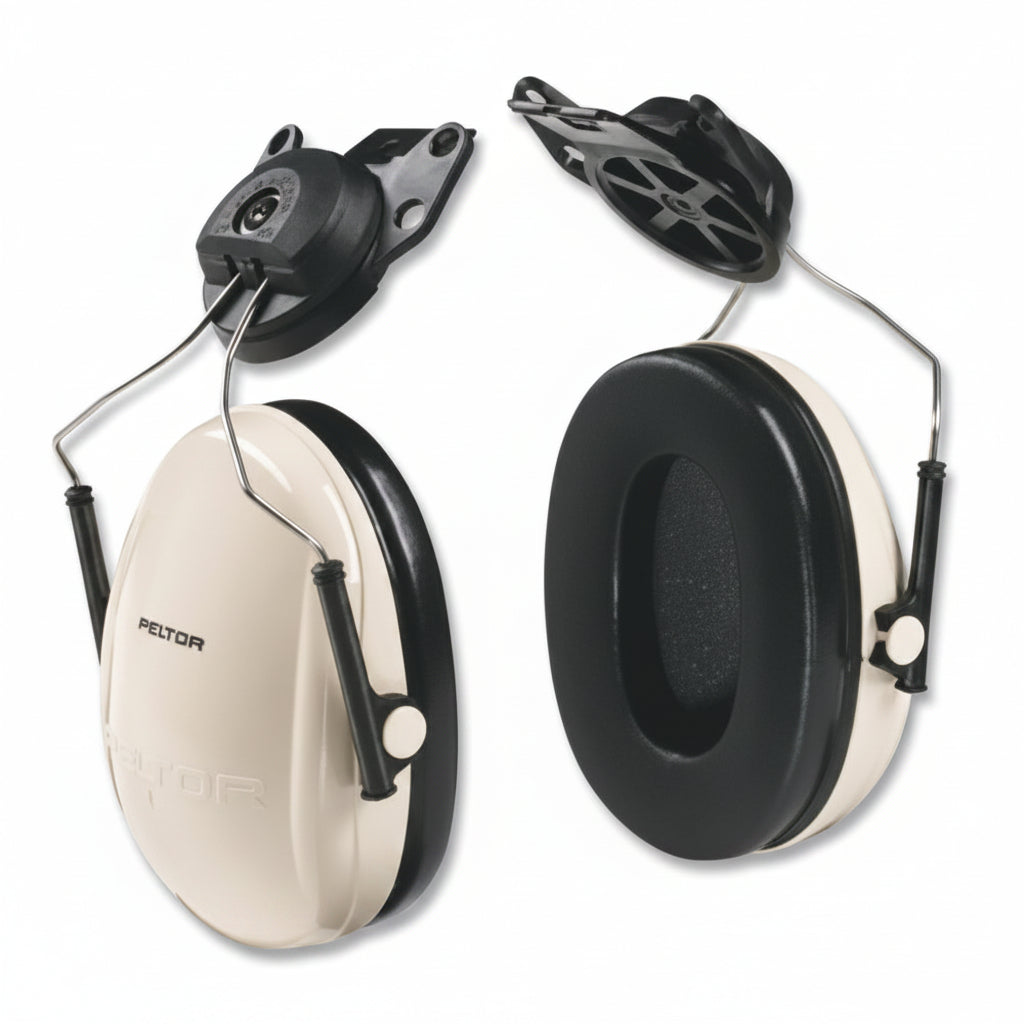 Peltor Optime 95 NRR 21 dB White/Black Cap-Attached Earmuffs