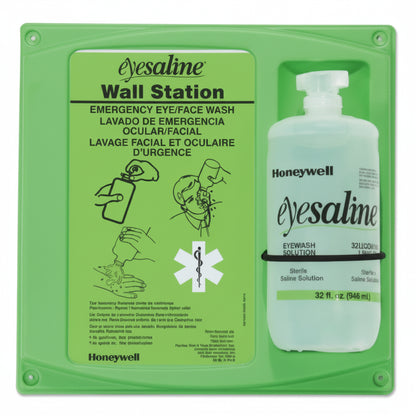 Eyewash Wall Station 32 oz Single Bottle with Wall Mount