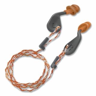 simpleFit Reusable Guided Corded Earplugs - Orange, Small