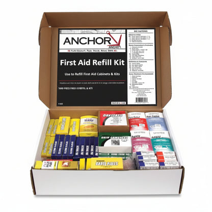 4-Shelf First Aid Cabinet Refill with 1000 Pieces