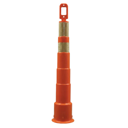 Grip N Go 42 inch Orange Polyethylene Channelizer Cone with HI Reflective Collars