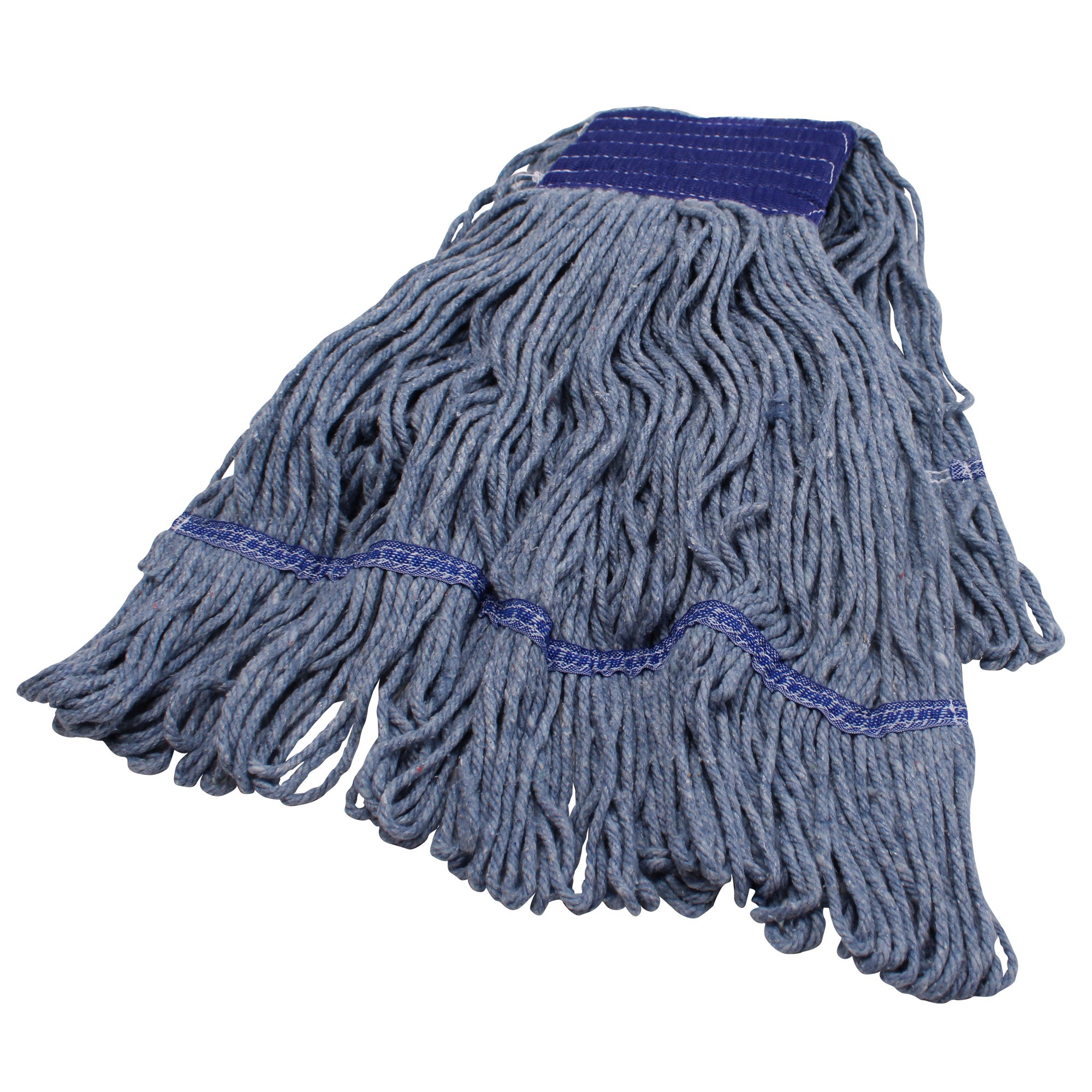 Blue Blended Loopend Mop Large Wide Band Blue Mesh