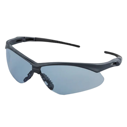 V30 Nemesis Light Blue Uncoated Safety Glasses with Blue Frame and Black Temples