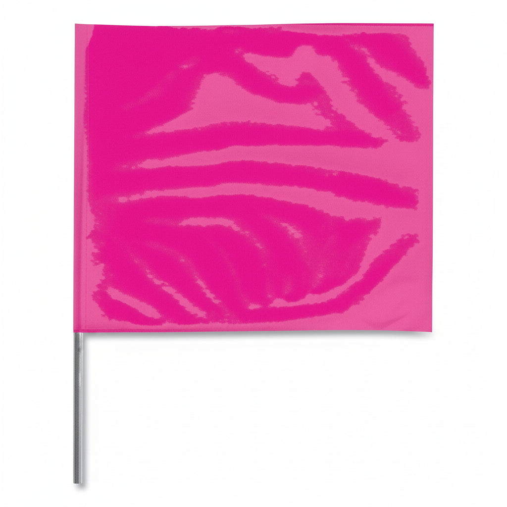 Pink Glo 4 x 5 inch 21-inch Stake Flag