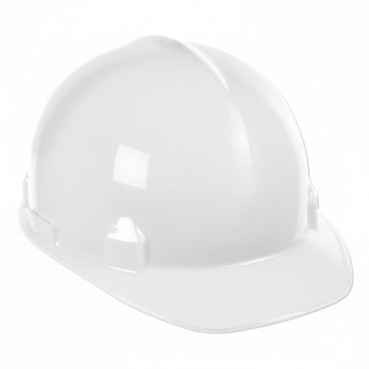 SC-6 Front Brim Hard Hat with 4-Point Ratchet Suspension in White