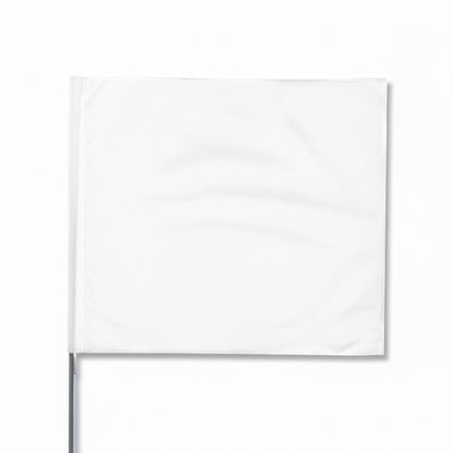 White 4 x 5 inch 21-inch Stake Flag