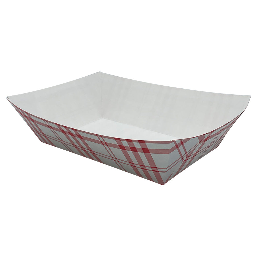 Nova Red Plaid Food Tray 5 lb
