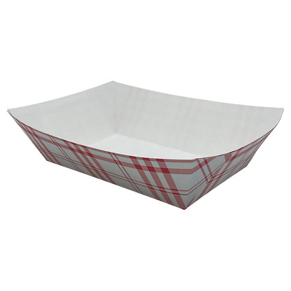 Nova Red Plaid Food Tray 5 lb
