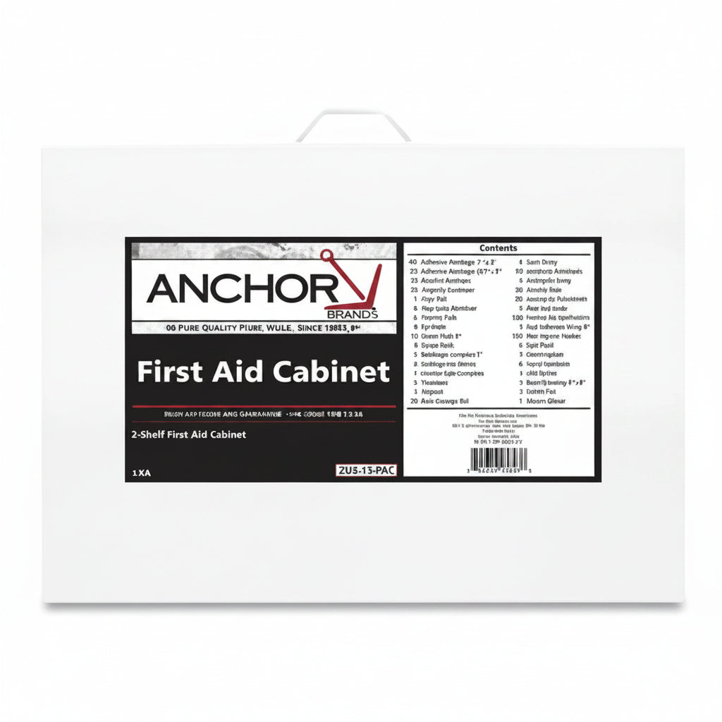 2-Shelf ANSI Z308.1-2015 First Aid Cabinet with Steel Case and 500 Pieces