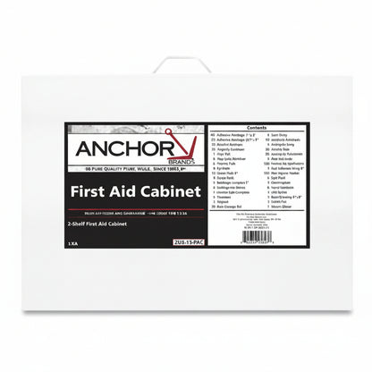 2-Shelf ANSI Z308.1-2015 First Aid Cabinet with Steel Case and 500 Pieces