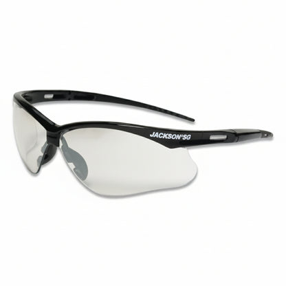 SG Series Indoor/Outdoor Hardcoat Anti-Scratch Safety Glasses with Black Polycarbonate Half-Frame