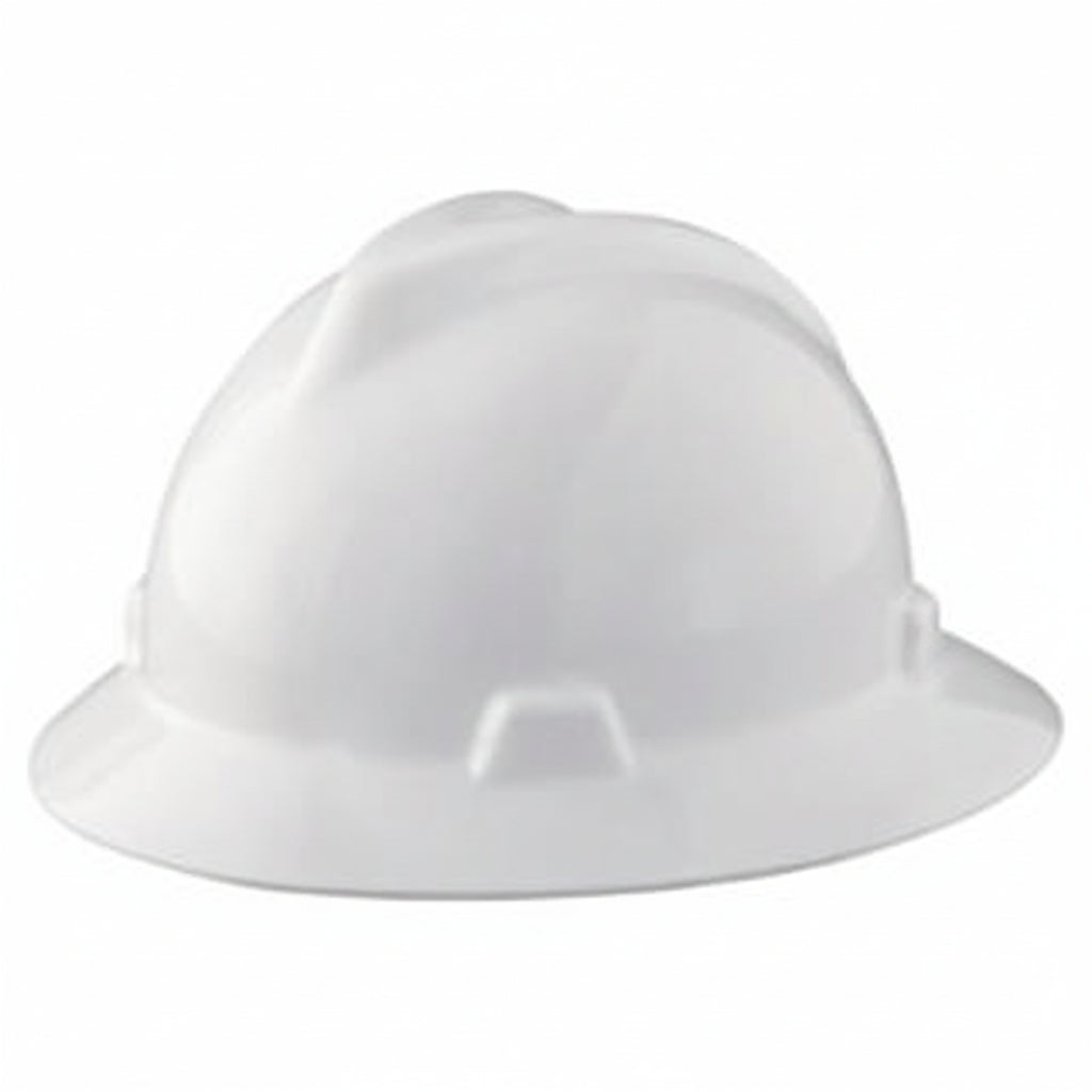 White V-Gard Full-Brim Hard Hat with Staz-On Suspension