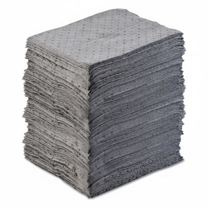 Universal Lightweight Sorbent Pad, Gray, 15 in x 17 in, Absorbs 34 gal, 200 Sheets per Bale