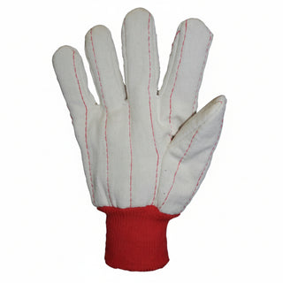 Cotton Canvas Double-Palm with Nap-in Finish Gloves - Large