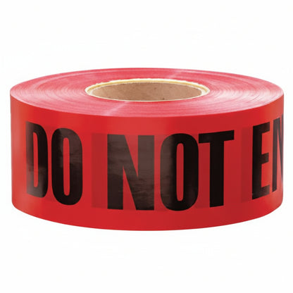 Red 3 in x 1,000 ft Danger Do Not Enter Safety Barricade Tape, 2.5 mil