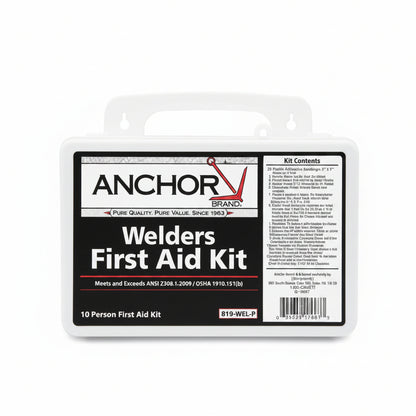 10 Person ANSI Welding First Aid Kit with Plastic Case, 110 Pieces