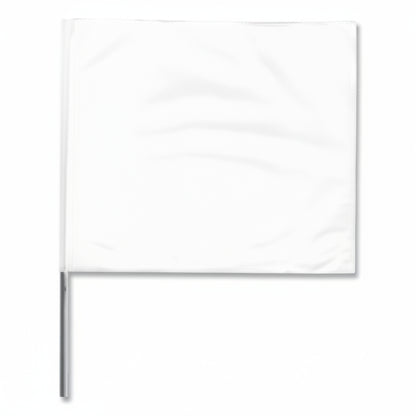 White 2 x 3 inch 21-inch Stake Flag
