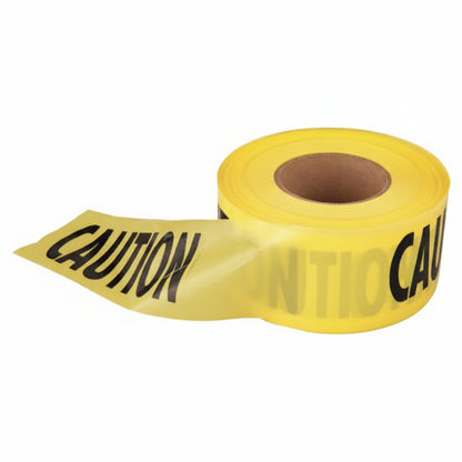 Yellow 3 in x 1,000 ft Caution Safety Barricade Tape, 2 mil