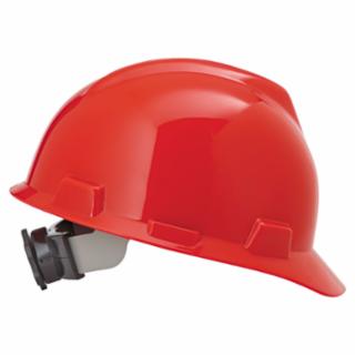 Red V-Gard Cap-Style Hard Hat with Fas-Trac III Suspension