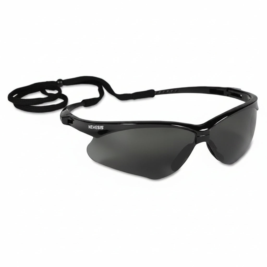 V30 Nemesis Smoke Anti-Fog Safety Glasses with Black Nylon Frame