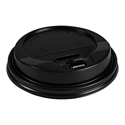Dome Lid for 10-20 oz Hot Cups Black