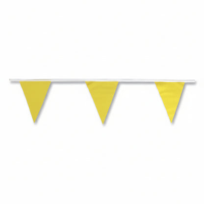 Yellow 9 x 12 inch 60-foot Polyethylene Pennant Flag