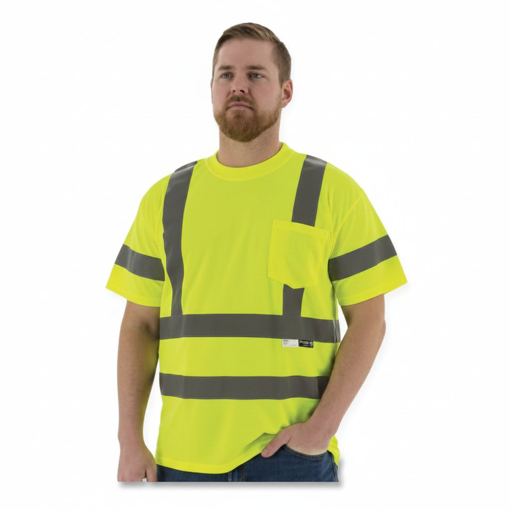 High Visibility Short/Long Sleeve Shirt - X-Large, High Visibility Yellow (5305/X1)