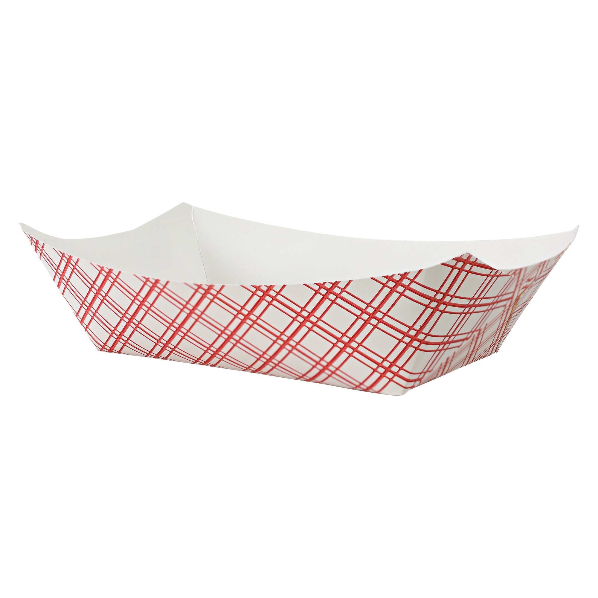 Red Plaid Food Tray 3 lb