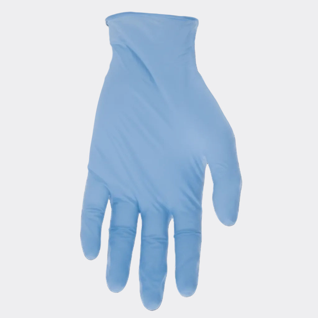 NitriShield Powder Free Disposable Nitrile Gloves, Industrial Food Service Grade, 4 mil, Large, Blue
