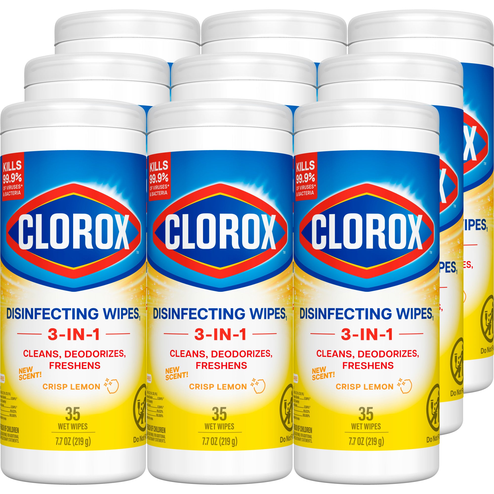 Clorox Bleach Free Disinfecting Wipes Crisp Lemon 35 Count