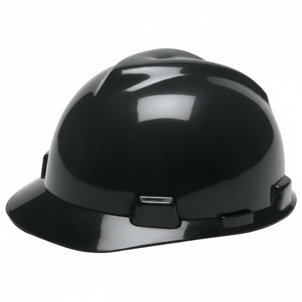 Gray V-Gard Full-Brim Hard Hat with Fas-Trac III Suspension