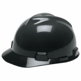 Gray V-Gard Full-Brim Hard Hat with Fas-Trac III Suspension