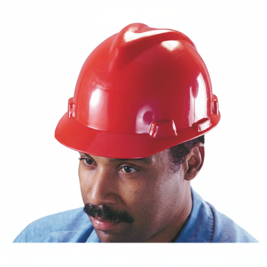 Red V-Gard Cap-Style Hard Hat with Staz-On Suspension