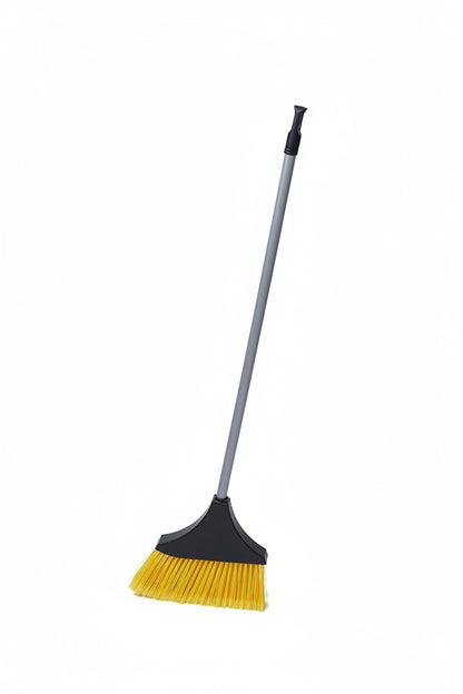Large Angle Broom Yellow Bristle with Metal Handle