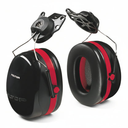 Peltor Optime 105 NRR 27 dB Black/Red Cap-Mount Earmuffs