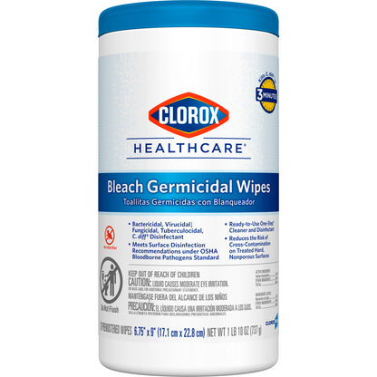 Clorox Healthcare Bleach Germicidal Wipes 70 Count