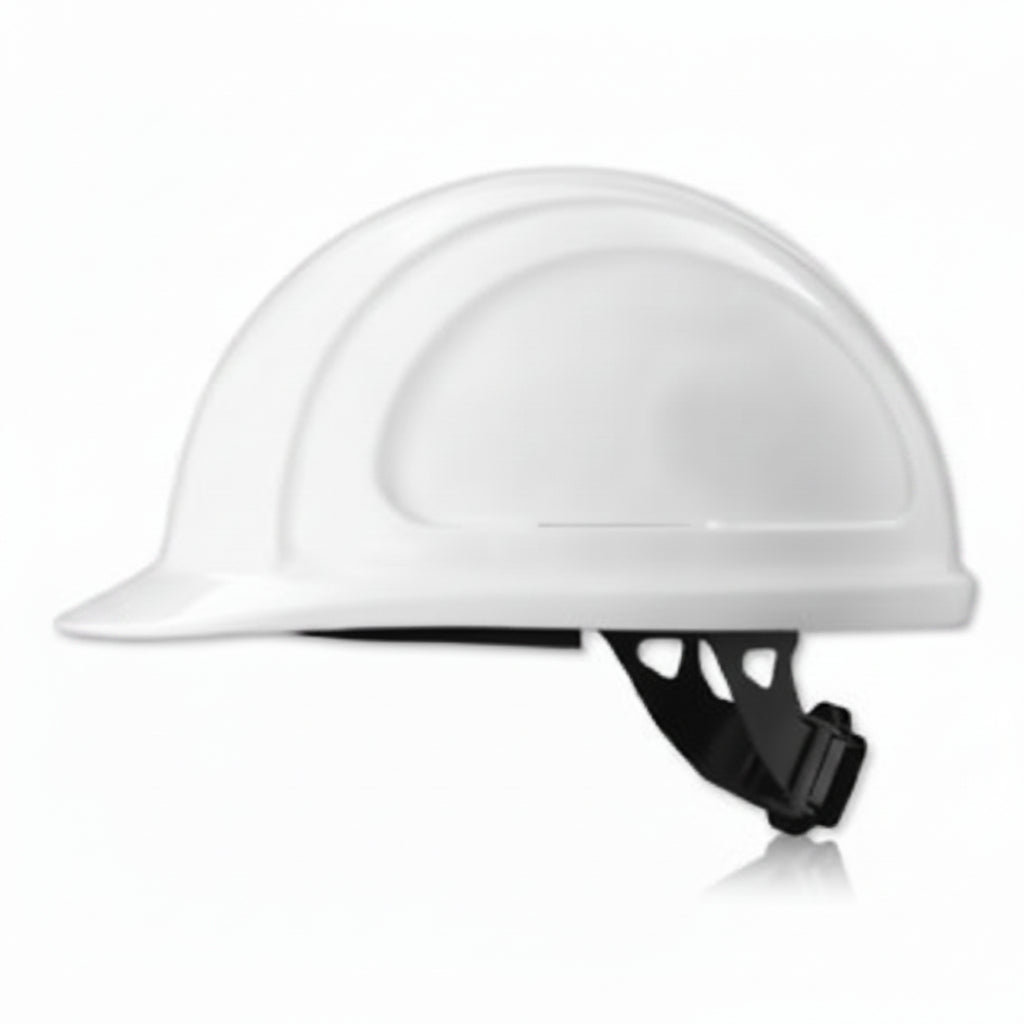 North Zone N10 Front Brim Hard Hat with 4-Point Ratchet Suspension in White