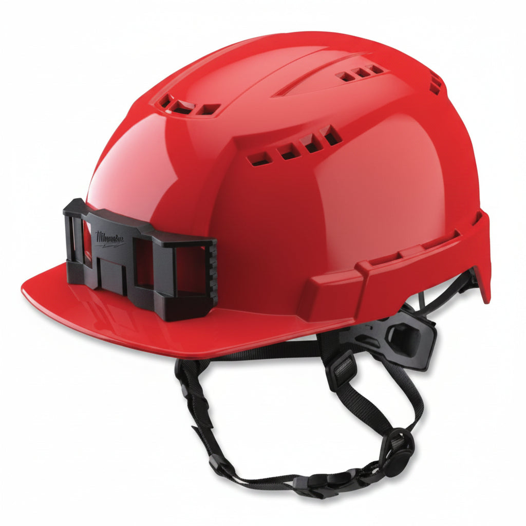 Red Vented Class C BOLT Front Brim Safety Helmet