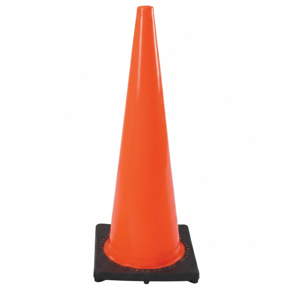 DW Series 28 inch Orange PVC Traffic Cone with Black Base