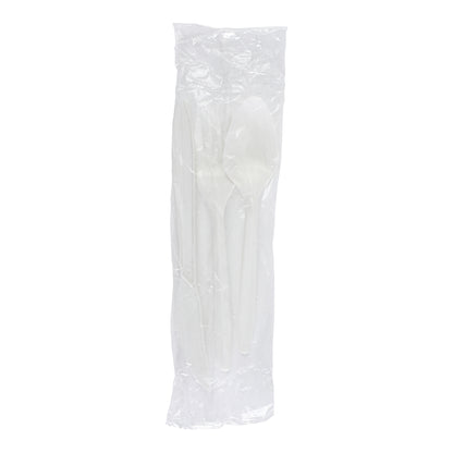 Medium Weight White Wrapped Cutlery Kit