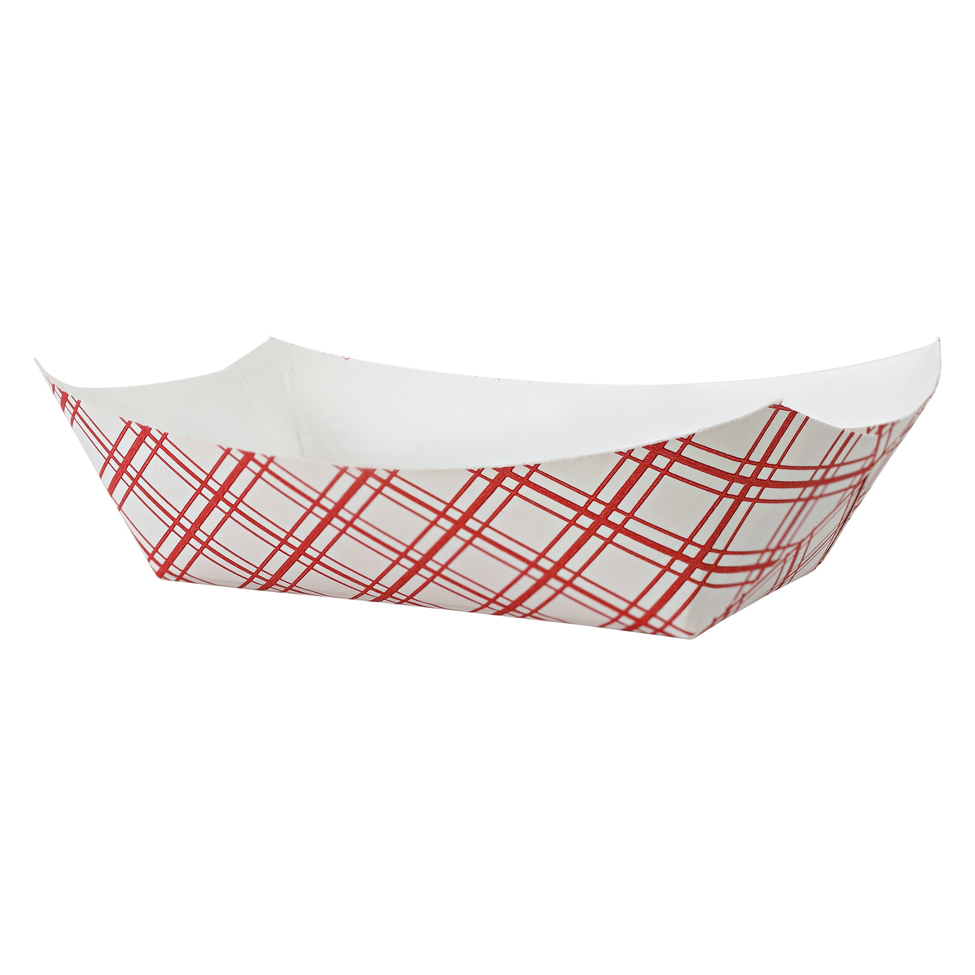 Red Plaid Food Tray 1 lb