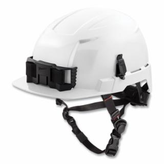 White Unvented Class E BOLT Front Brim Safety Helmet